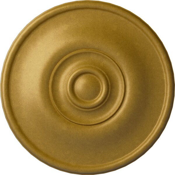 Ekena Millwork Jefferson Ceiling Medallion (Fits Canopies up to 2 7/8"), 11 3/4"OD x 3/8"P, Pharaohs Gold CM12JEPGS - main